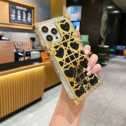 Iphone 15 Gold Bling Case Black