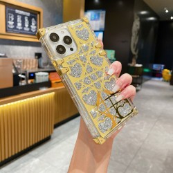 Iphone 15 Gold Bling Case Silver
