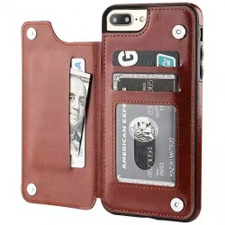 Hanman Double Flip Back Case Iphone XR Brown