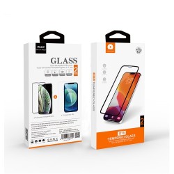 WUW Glass Protector Iphone 14 (Full Cover Glass 1ea + Clear Glass 1ea)