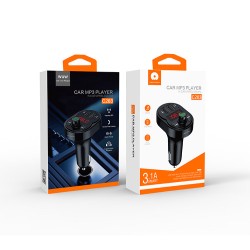 WUW Car Bluetooth 5.0 FM Transmitter With Dual USB Port 3.1A