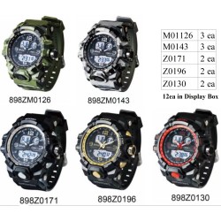 Digital Watch Camoflage Design DW898 Big Face 51mm with 50meter Water Resistent (12ea Mixed Color/Display Box) Digital Watch Camoflage Design DW898 Big Face 51mm with 50meter Water Resistent (12ea Mixed Color/Display Box)