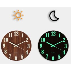 Round Wall Clock Diameter 30cm Glowing in Darkness Round Wall Clock Diameter 30cm Glowing in Darkness