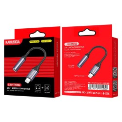 Kakusiga Lightning Male to Aux 3.5mm Female Adpator Kakusiga Lightning Male to Aux 3.5mm Female Adpator