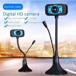 Computer Camera USB Connection with 4 LED Lighting and with Microphone CAC009