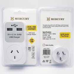 NZ Power Plug socket with 2 USB Port - No DC - Limited Time Sale