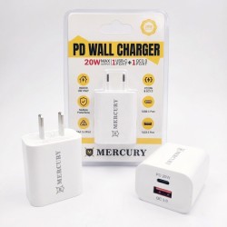 Power Plug PD Charger 20W Type C + Qulacomm 3.0 USB Port