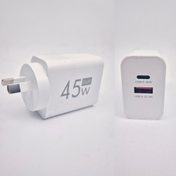 Power Plug GaN PD 45W Port and USB 22.5W port (SSA Certified)