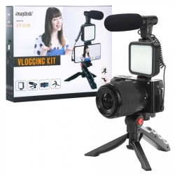 Smartphone & Camera Vlogging Kits with Microphone, LED Lighting and Bluetooth Switch KIT-01LM - SALE