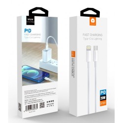 WUW Type C to Lightning PD Charging Cable 20W 1Meter - Sale WUW Type C to Lightning PD Charging Cable 20W 1Meter - Sale