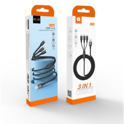 WUW 3 in 1 Charging Cable 100cm 2A X208