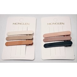 Premium Hair Clip 6cm 3 mixed color/card (Min. 6 Card) - No DC