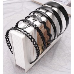 Plastic Resin Hoop Headband 6 Design/Card (12card/Pack)