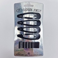 Metal Hair Clip 5pc/Card (12 Card/2 Design/Pack)