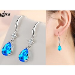 Woman Earring Sappire Blue(6ea/Pack)