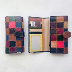 Temali Genuine Leather Color-Patched Long Walllet 4202S - No DC Temali Genuine Leather Color-Patched Long Walllet 4202S - No DC
