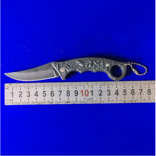 Foldable Pocket Knife with Blister Packing Tiger Design 16cm