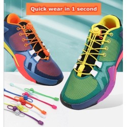 Snap Lock Plastic Tie Locking Device with 1 meter Shoelace (12 Mixed Color : Black 2/Blue 2/Red 2/Green 2/ Yellow 2)