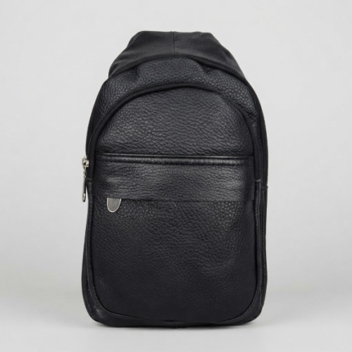 Men's Leather Chest Bag Male Shoulder Bags Multi-pocket Crossbody bags (30x16x7.5cm)