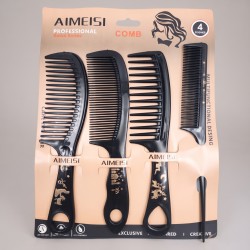 Professional Salon Quality Hair Comb 4pcs/card (12card/Pack)