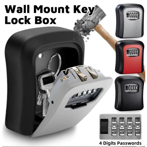 Wall Mount Security Key Lock Box with 4 Digit Password Wall Mount Security Key Lock Box with 4 Digit Password