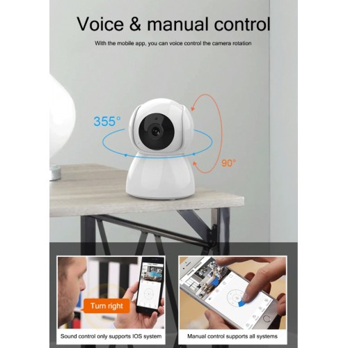 Security IP Surveillance Wifi Camera 1080P Working with Mobile Phone V380 (No DC)