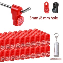 Anti-Theft Lock for Display Hook 6mm White (20ea/Pack) ($0.50/ea) - No DC